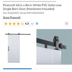 PVC Barn Door 42x84H Color White