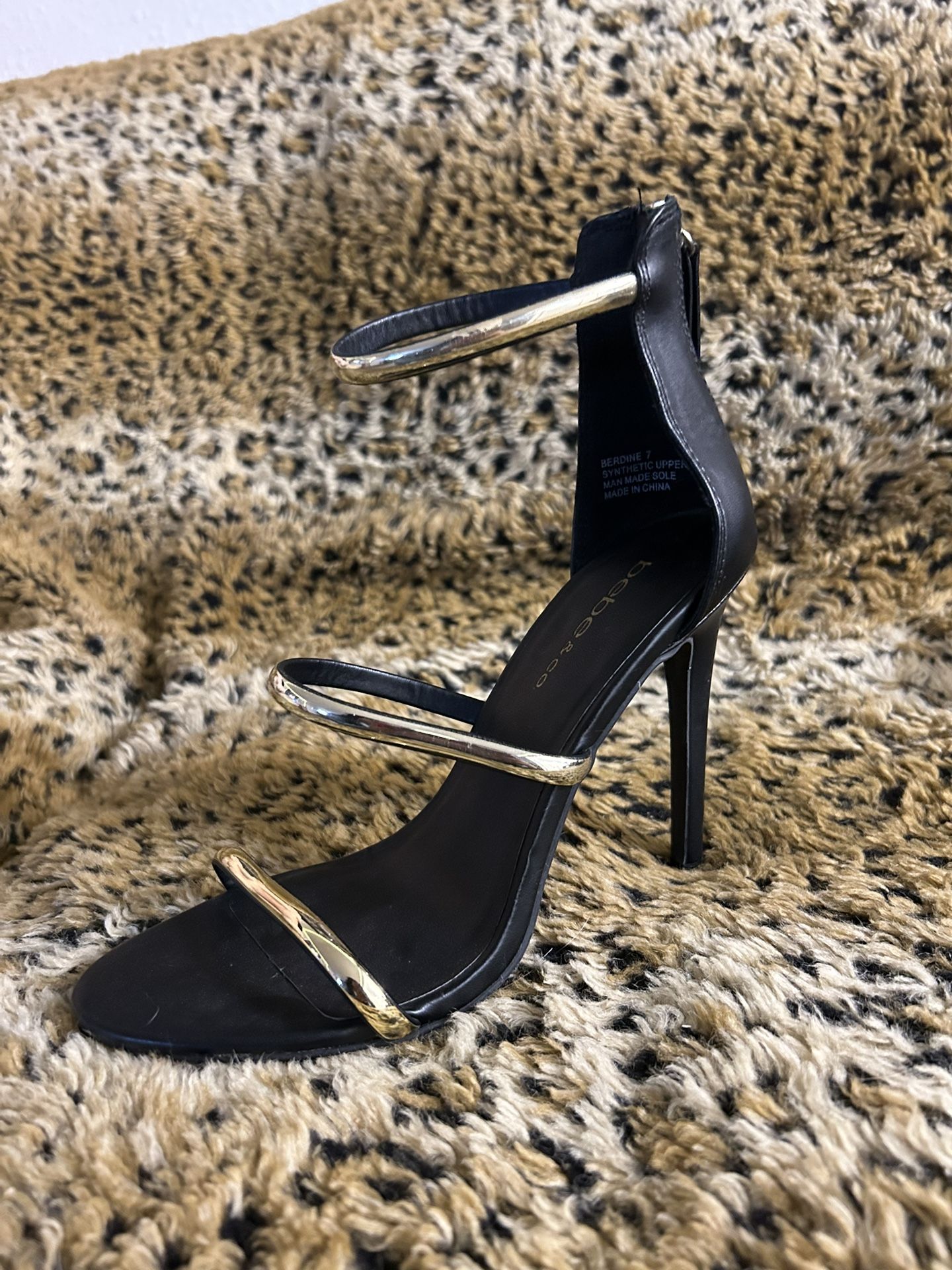 BENE Berdine Gold Strapped Heels