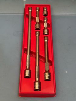 Snap-on Tools 6 pc 3/8" Drive Knurled Extension Set
