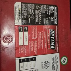 OPTIMA RED TOP Type 35 (size)