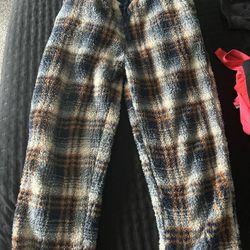 Angel Kiss Sherpa Plaid Joggers 