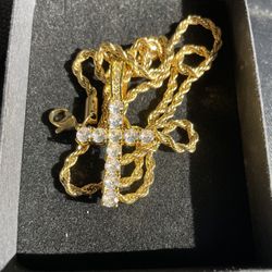 14k Gold Cross Necklace