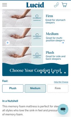 Lucid King Size Memory Foam Mattress