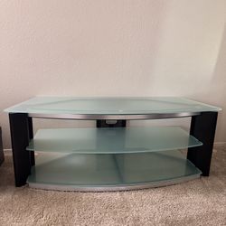 Z-Line Designs Frosted Glass TV Stand