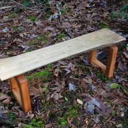 Live Edge Log Bench 