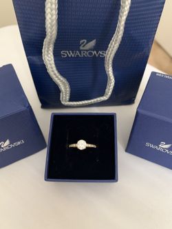 K14 SWAROVSKI Round Ring Gold Plated Swarovski Crystal