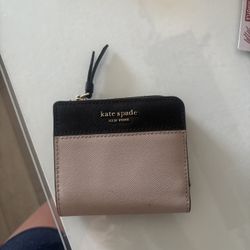 Rose Gold and Black Kate Spade Wallet