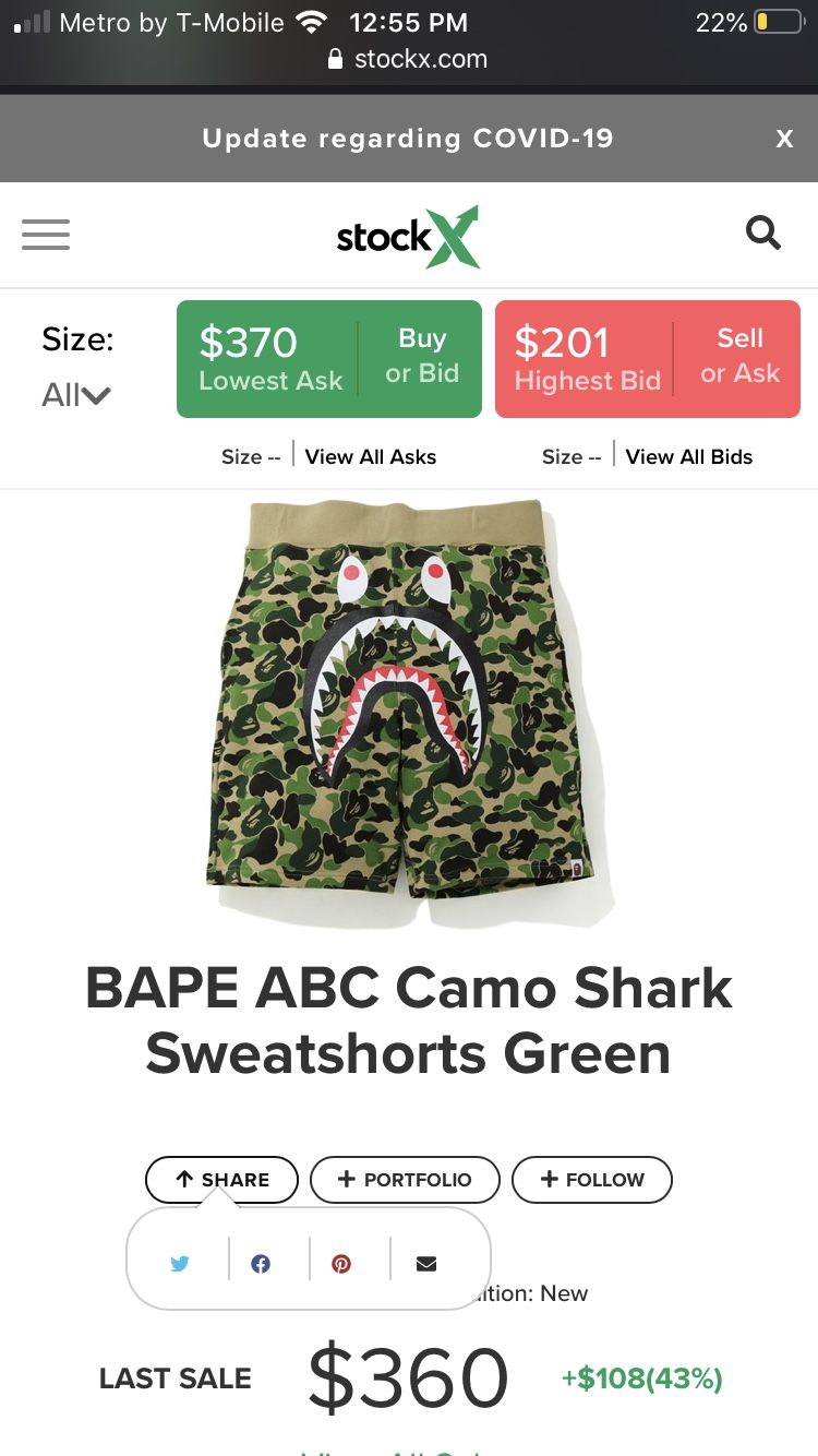 bape abc shorts Medium