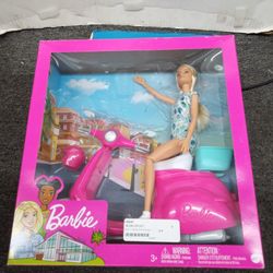 Barbie Mattel DI Barbie doll and scooter