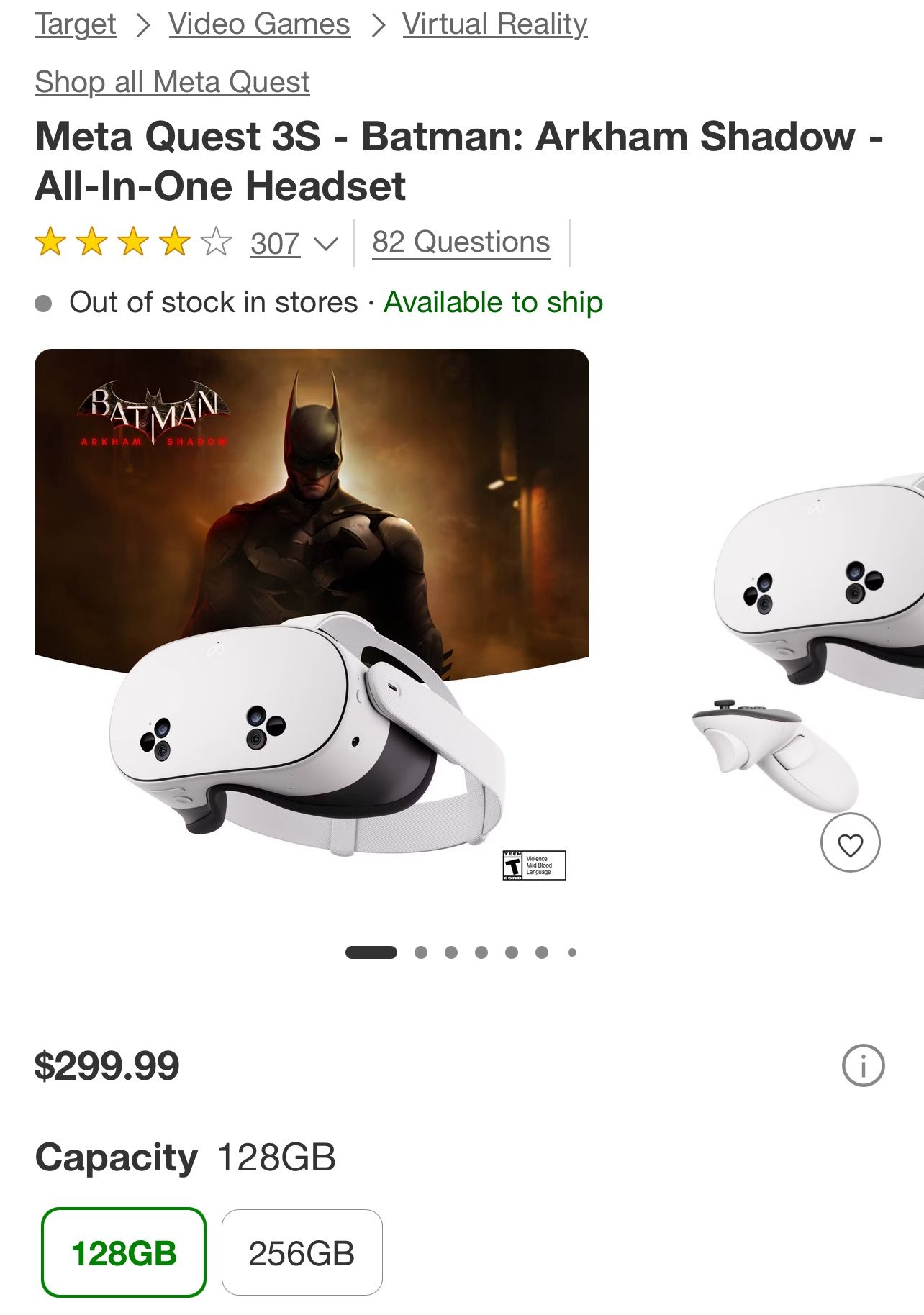 Meta Quest 3S - Batman: Arkham Shadow - All-In-One Headset