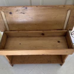 BIG REDUCTION! Solid Wood Accent Storage Bench