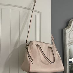 Kate Spade pebbled, pink leather handbag