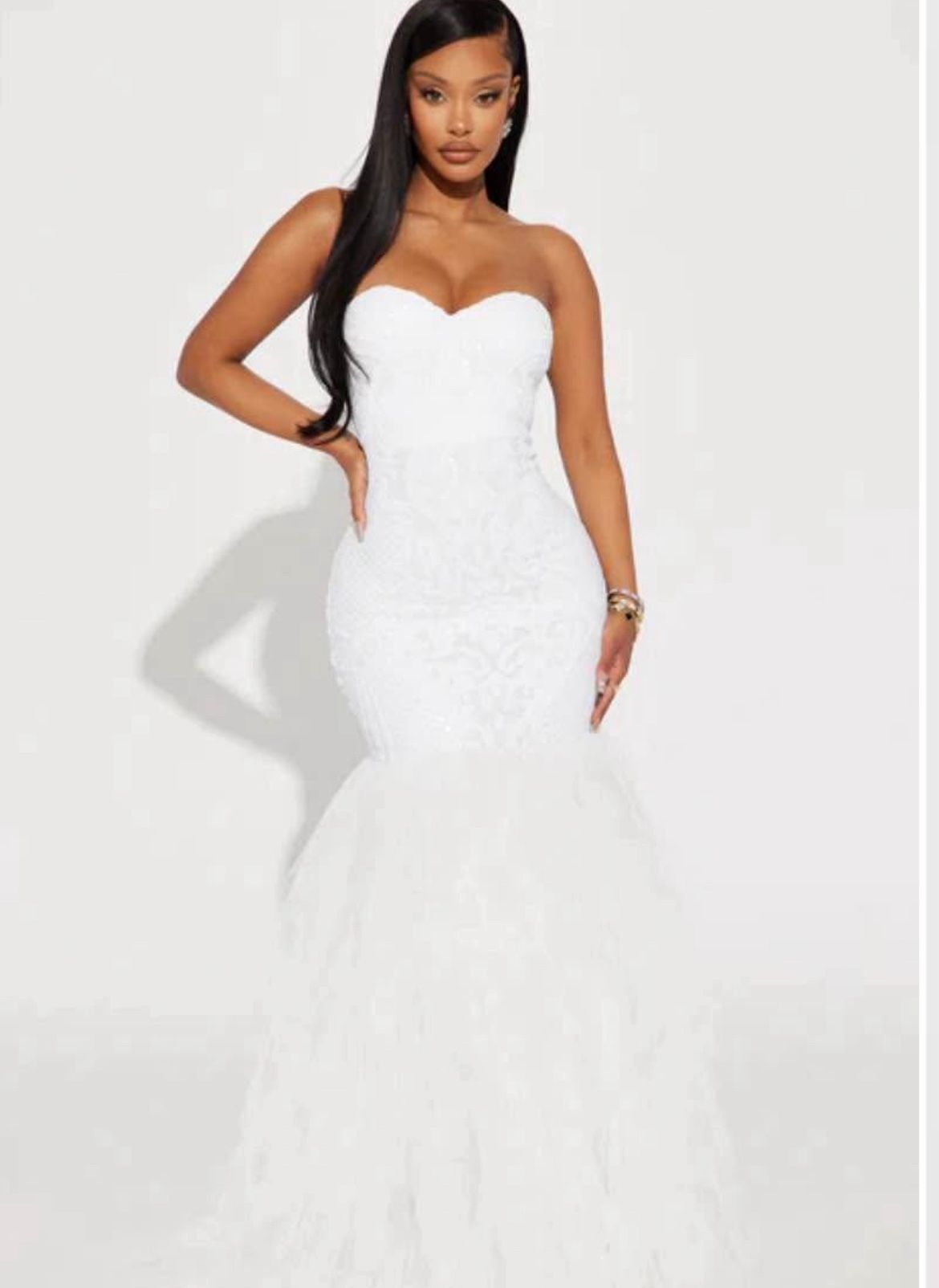 White Sequin Party Dress - ice4pros.com.br