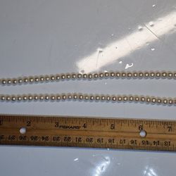 Wedding / NICE 925 STERLING SILVER FRESHWATER NATURAL  PEARL NECKLACE, 16.7"