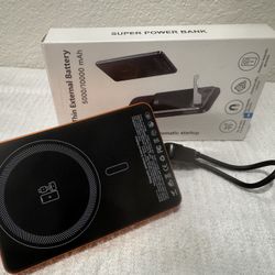 10000mAh Mini Magnetic Power Bank 20W PD Wireless Fast Phone Charger 