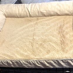 Medium dog bed. Tan dog bed. Unzips to clean. Never used. Pet bed 