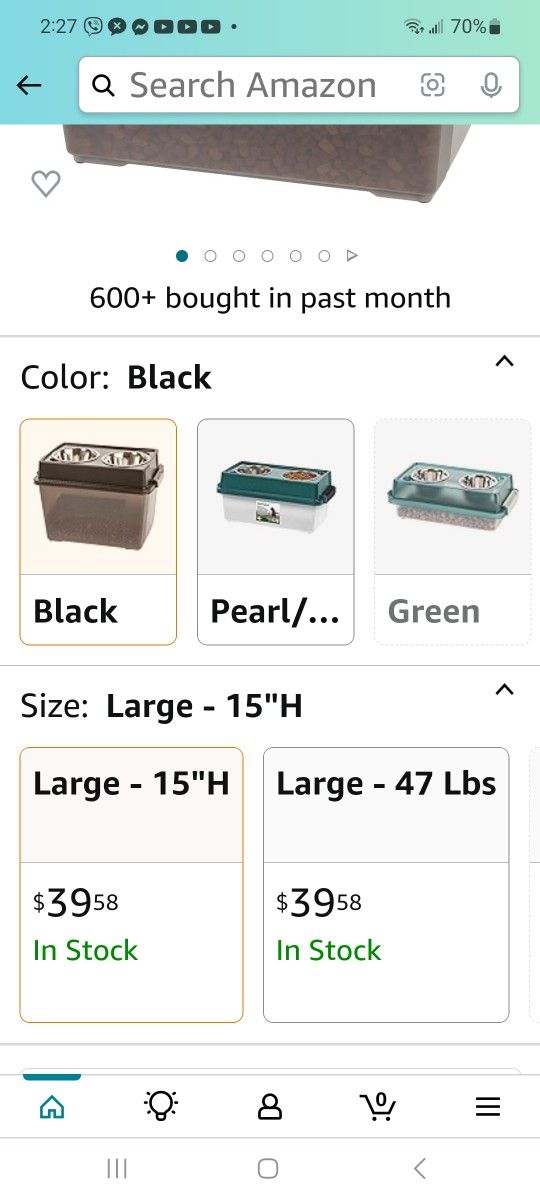 Used Pet Food Container 