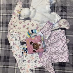 baby girl clothes with toys set 