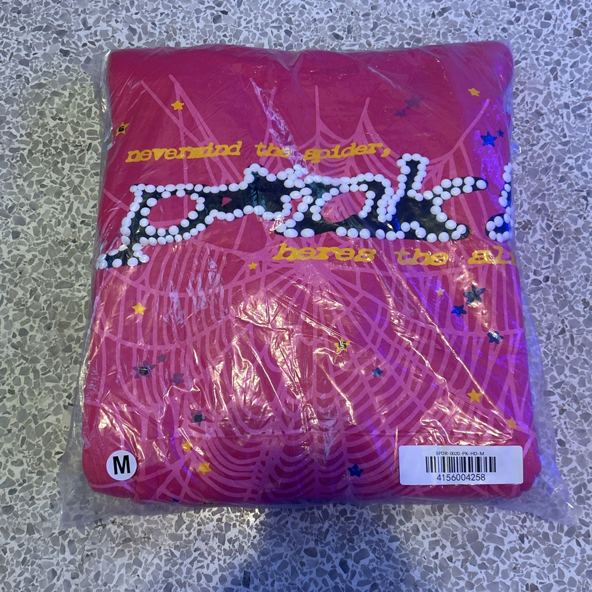 PINK SP5DER HOODUE BRAND NEW NEVER WORN SIZE MEDIUM  & Accessories