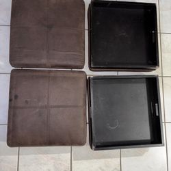 4 wood and fabric lap trays Sturdy, but need refurbished $20 takes all
