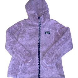 Reebok Full Zip Sherpa Fur Hooded Hoodie