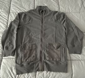 VINTAGE CAFFEINE GRAY ZIP UP JACKET WITH POCKETS XL NEW WITH TAGS 
