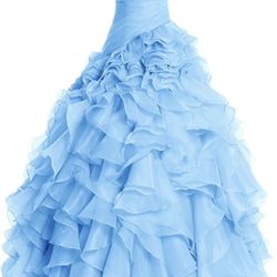 Brand New Layered Organza Sweetheart Ball Gown Prom Wedding Dress