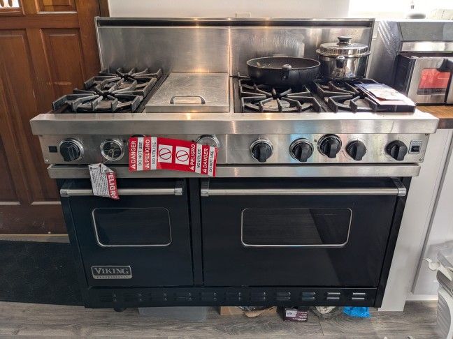 48" Viking Gas Range Stove And Oven - Leaking Valve