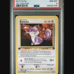 2000 Pokemon Rocket Rattata 1st Edition #66 PSA 8 