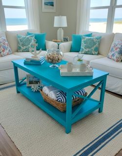 Coastal cottage coffee table