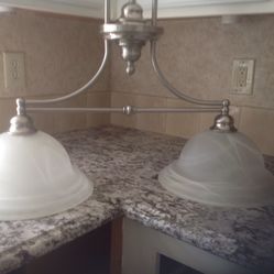 Light Fixture For The Kitchen Over The Table Silver 42 Inches Tall But You Can Make It Shorter