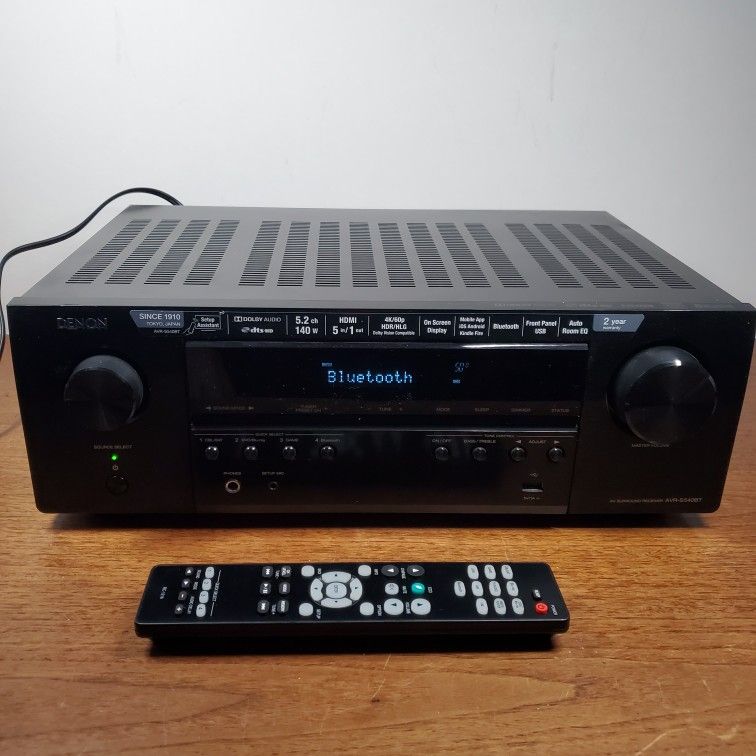 Denon Bluetooth AVR S540BT 4K AM/FM Receiver With Remote