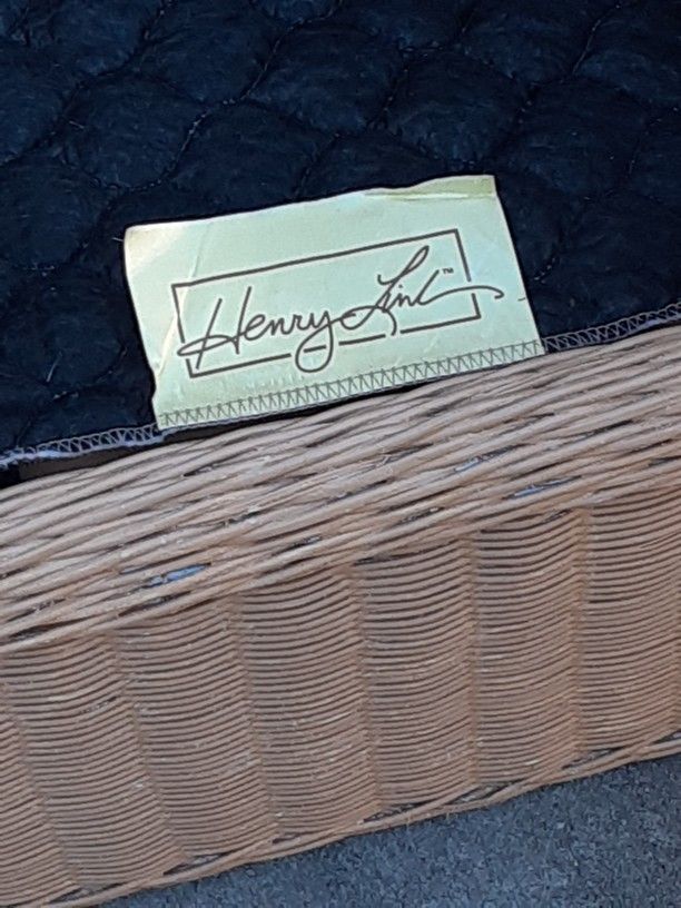 Original antique, vintage Henry Link wicker loveseat