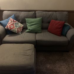 Couch - 2 Seater Plus Ottoman 