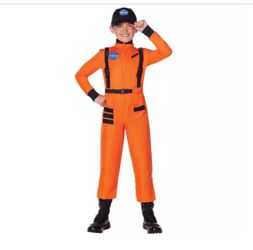 Kids Orange NASA Jumpsuit Costume