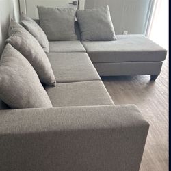 Gray 2 Section Couch