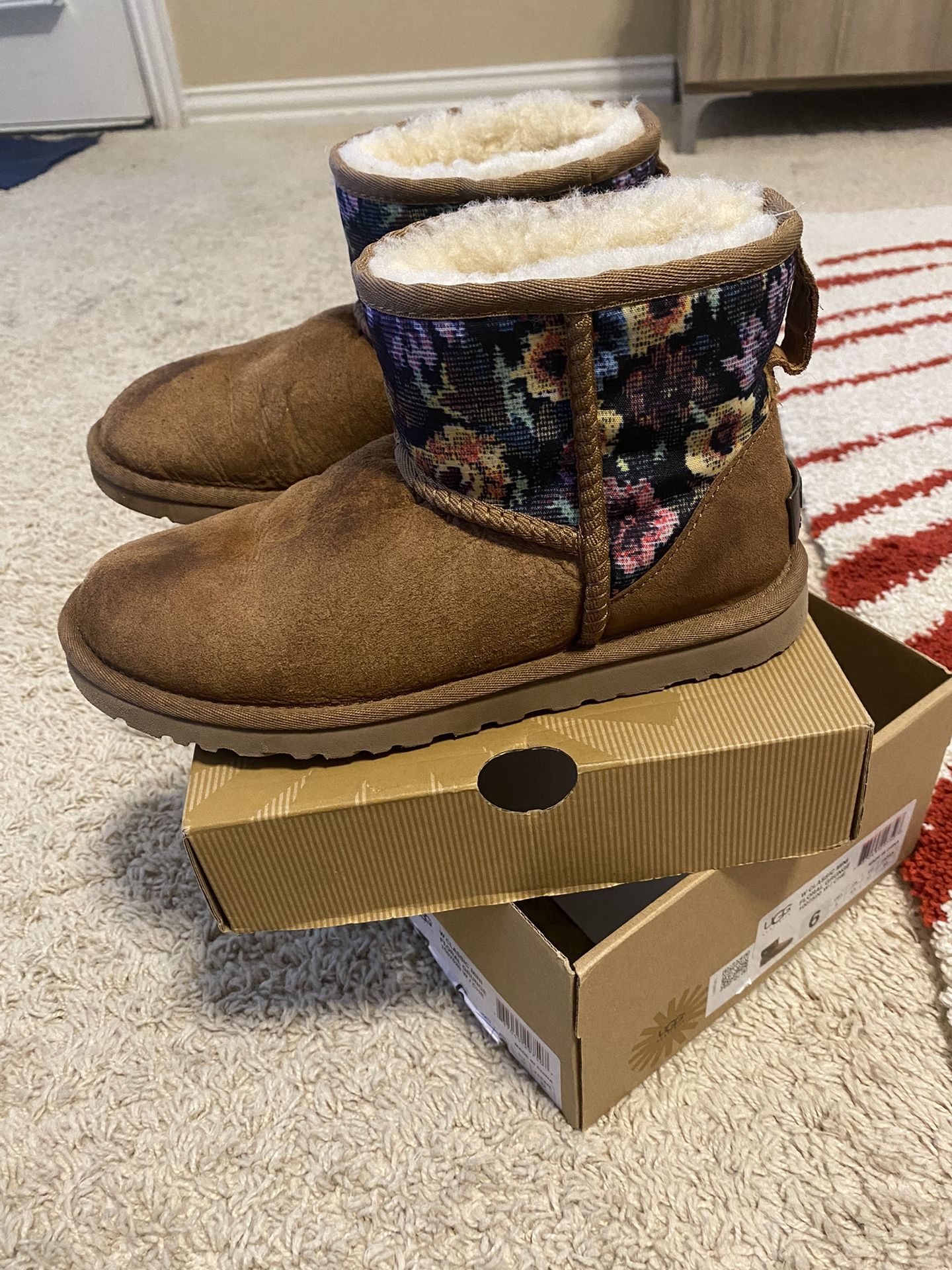 UGG floral boots 6