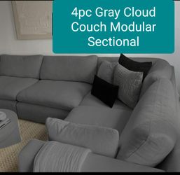 Cloud Couch Modular Sectional Sofa Gray