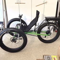 Trident Trike Electric Assist Recumbent Bike (like new)