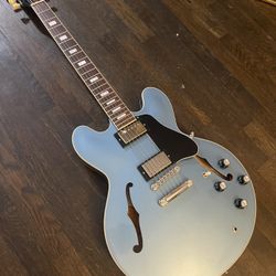 GIBSON ES-335 '60S BLOCK LIMITED-EDITION SEMI-HOLLOW ELECTRIC GUITAR PELHAM BLUE