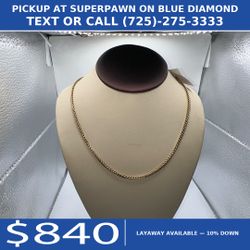 14K Yellow Gold Foxtail Chain Necklace (9.6g)