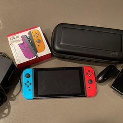 Nintendo Switch Console w/ Case + Extra Joy-cons 