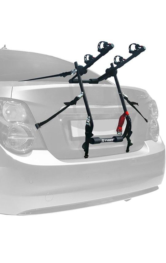 Tyger Auto Deluxe Black 2-Bike Trunk Mount Bicycle Carrier Rack. ONLY USED 1 TIME