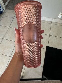 Starbucks rose gold studded cup