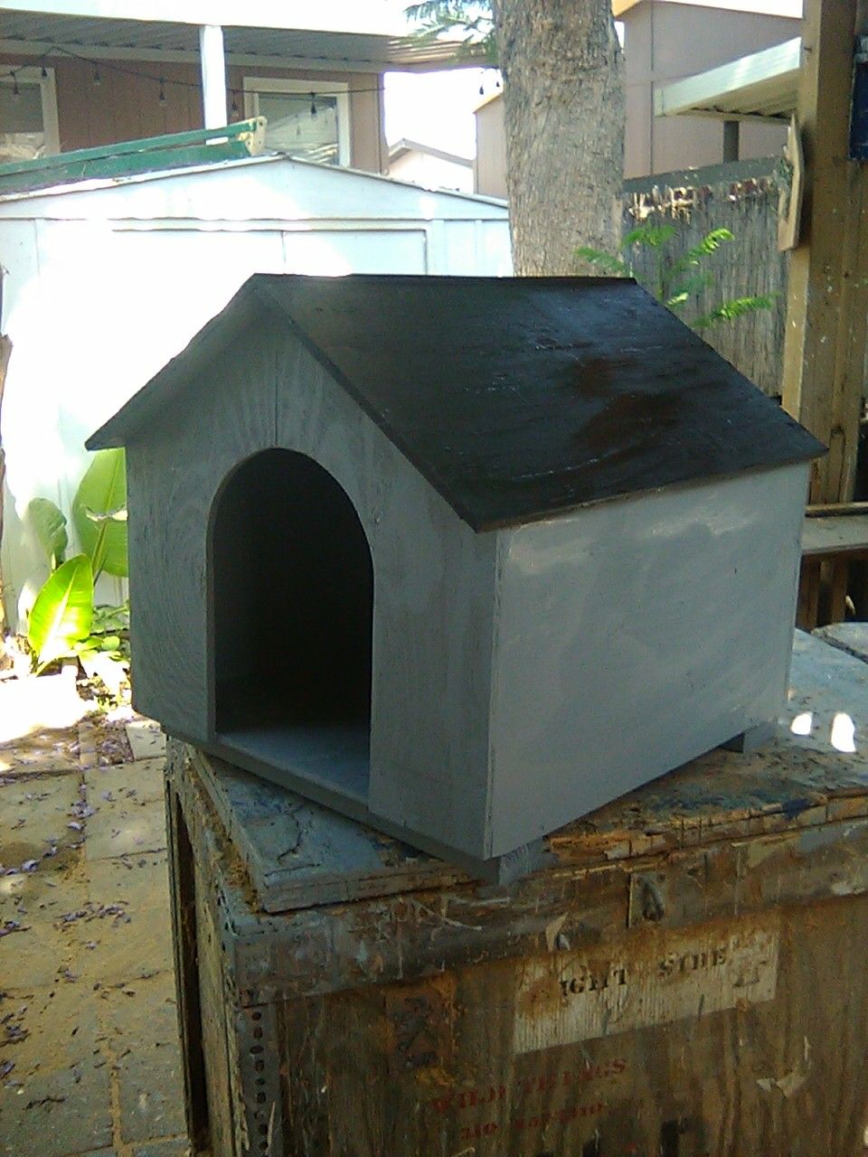 New medium wood dog house