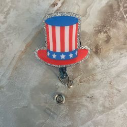 4th Of July Hat Badge Reel