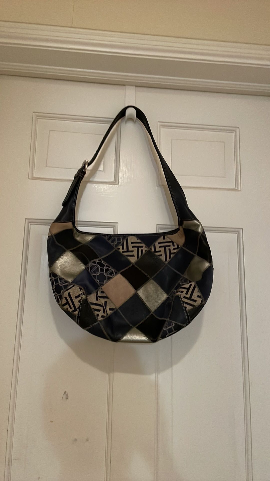 Tignanello leather patchwork hobo bag.