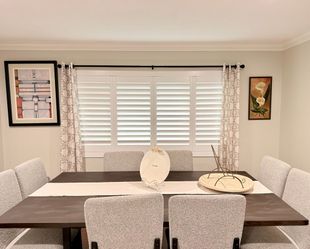 Custom Built Real Wood Interior Plantation Shutters - Premium Basswood Window Shades & Coverings - Professional Local Measuring & Mounting
