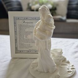 ✝️👣"Footprints in the Sand" Lenox Figurine & Poem👣✝️
