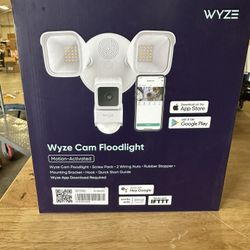 WAYZE Wired Cameras Outdoor Wi-Fi Floodlight Home Security Camera 